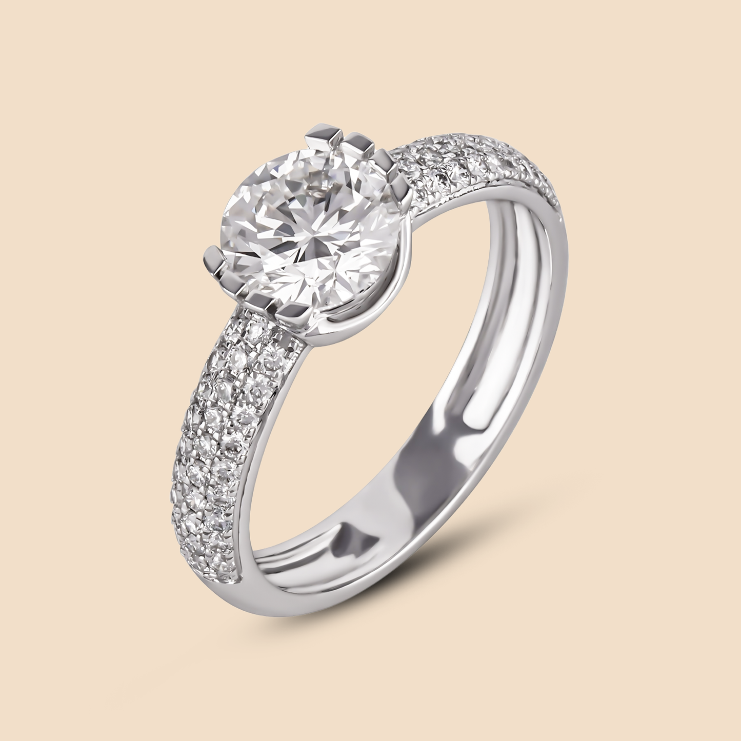 Diamond Ring 14kt White Gold