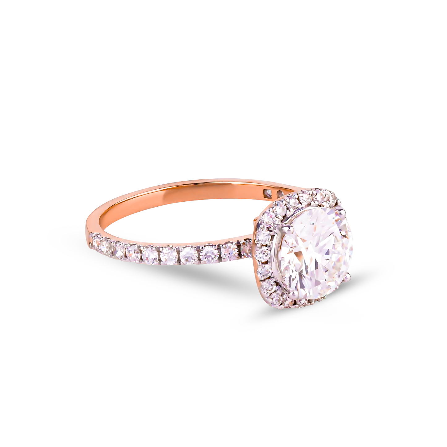 Diamond ring in 14kt Rose gold