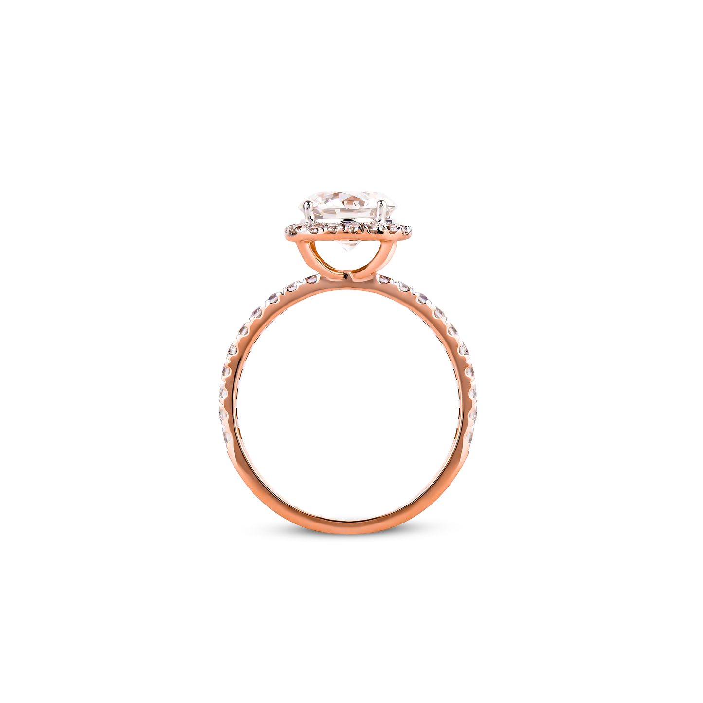 Diamond ring in 14kt Rose gold