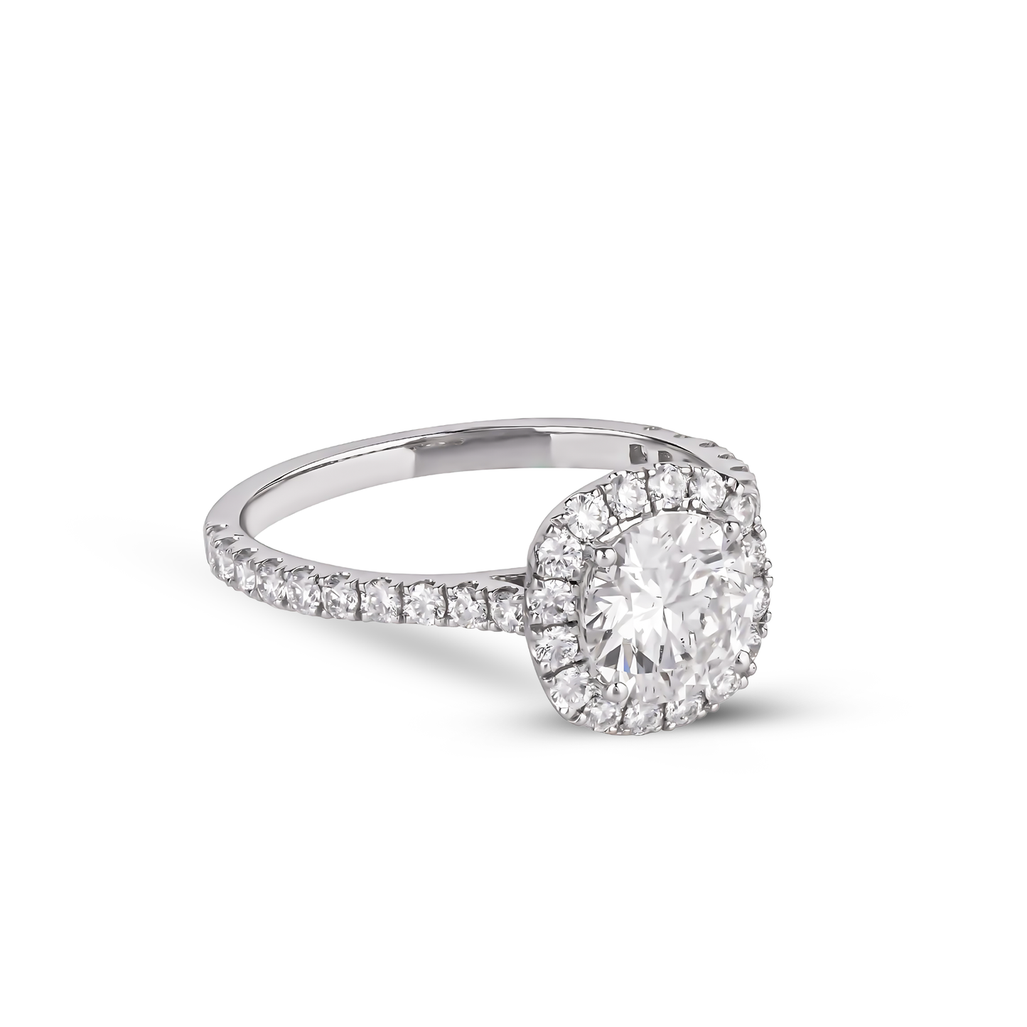 Diamond Ring With 14kt White Gold