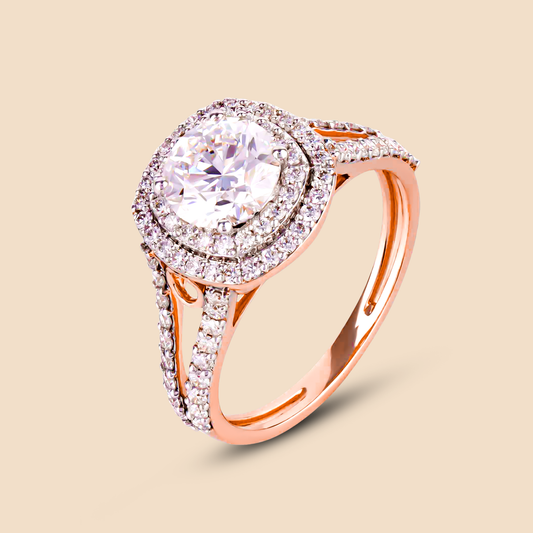 Diamond Ring 14kt Rose Gold