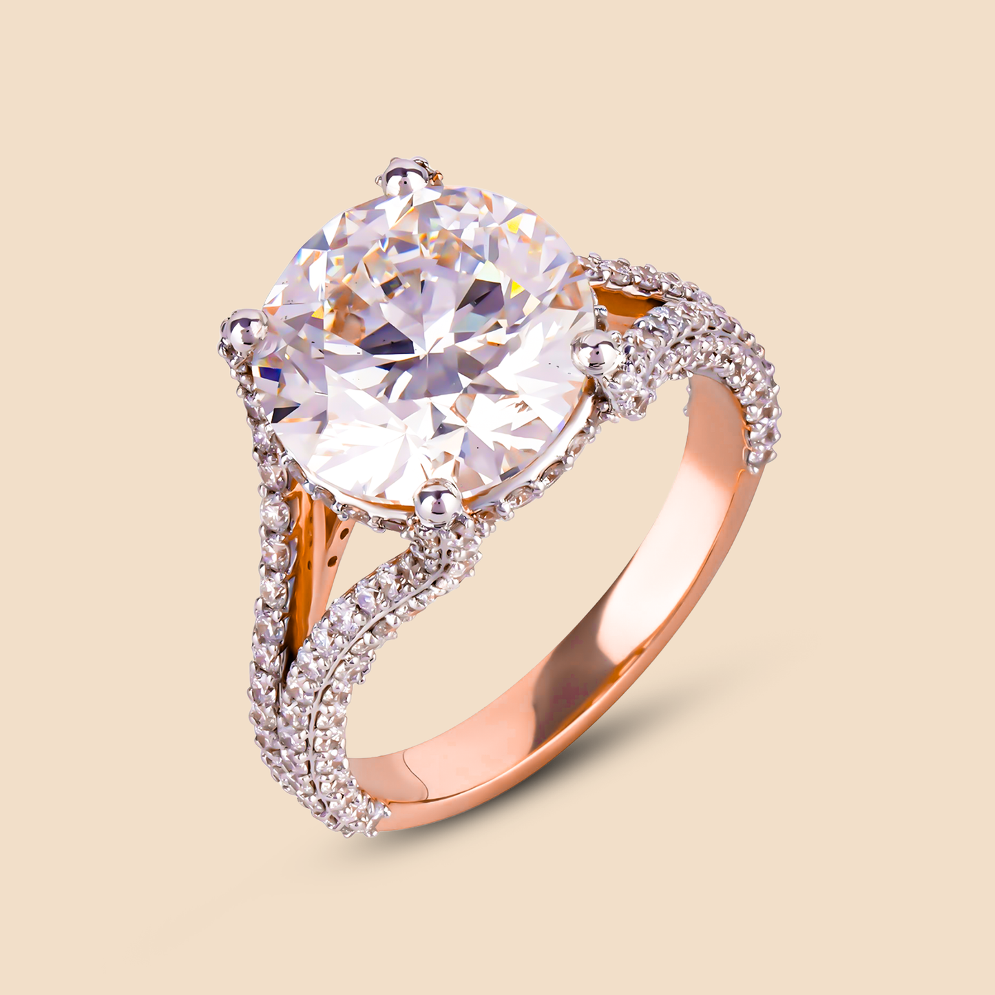 Rose Gold Diamond Ring.