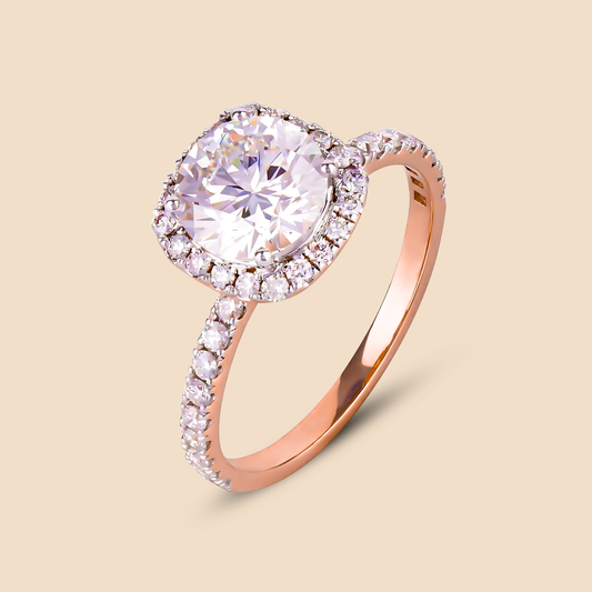 Diamond ring in 14kt Rose gold