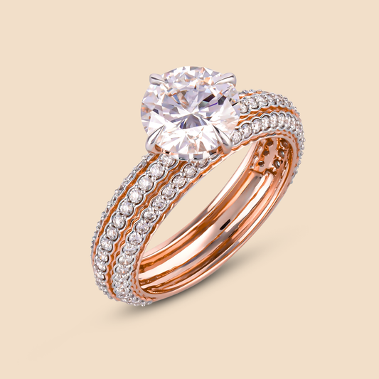 Diamond Ring 14kt Rose Gold