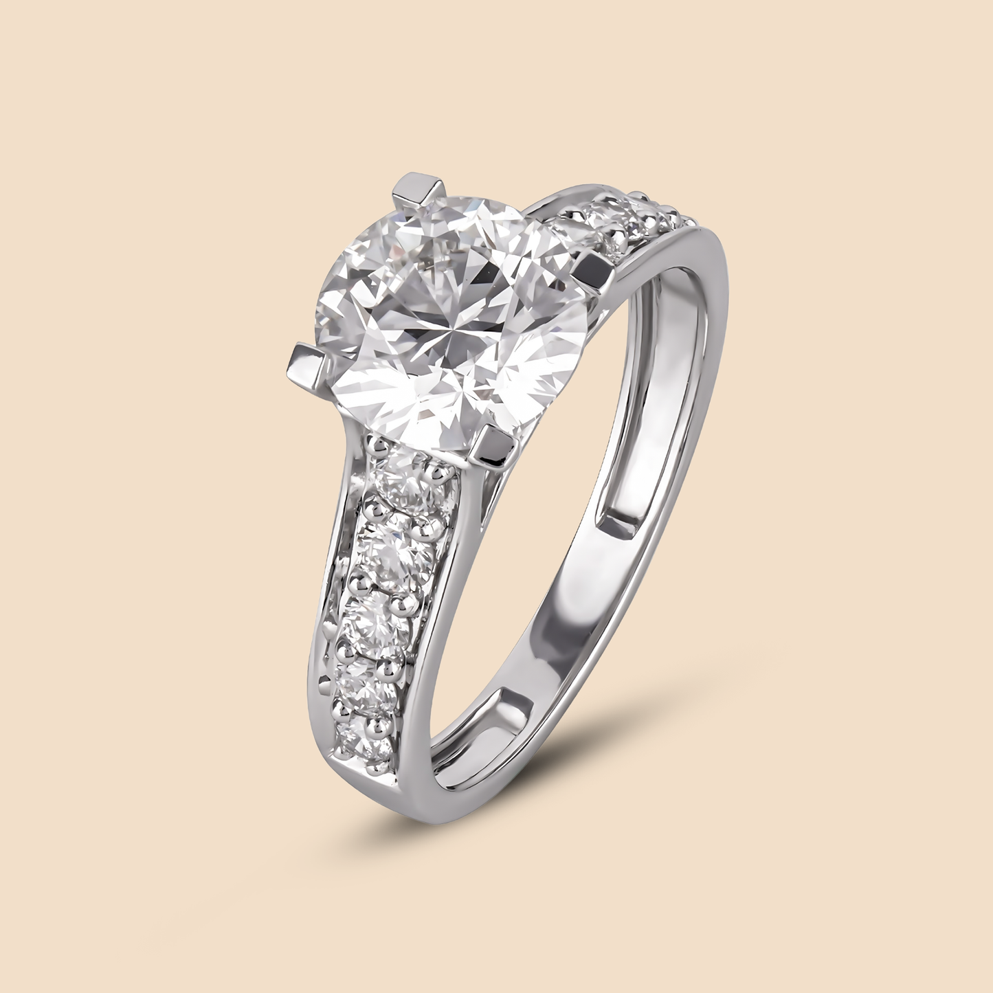 Diamond Ring 14KT White Gold