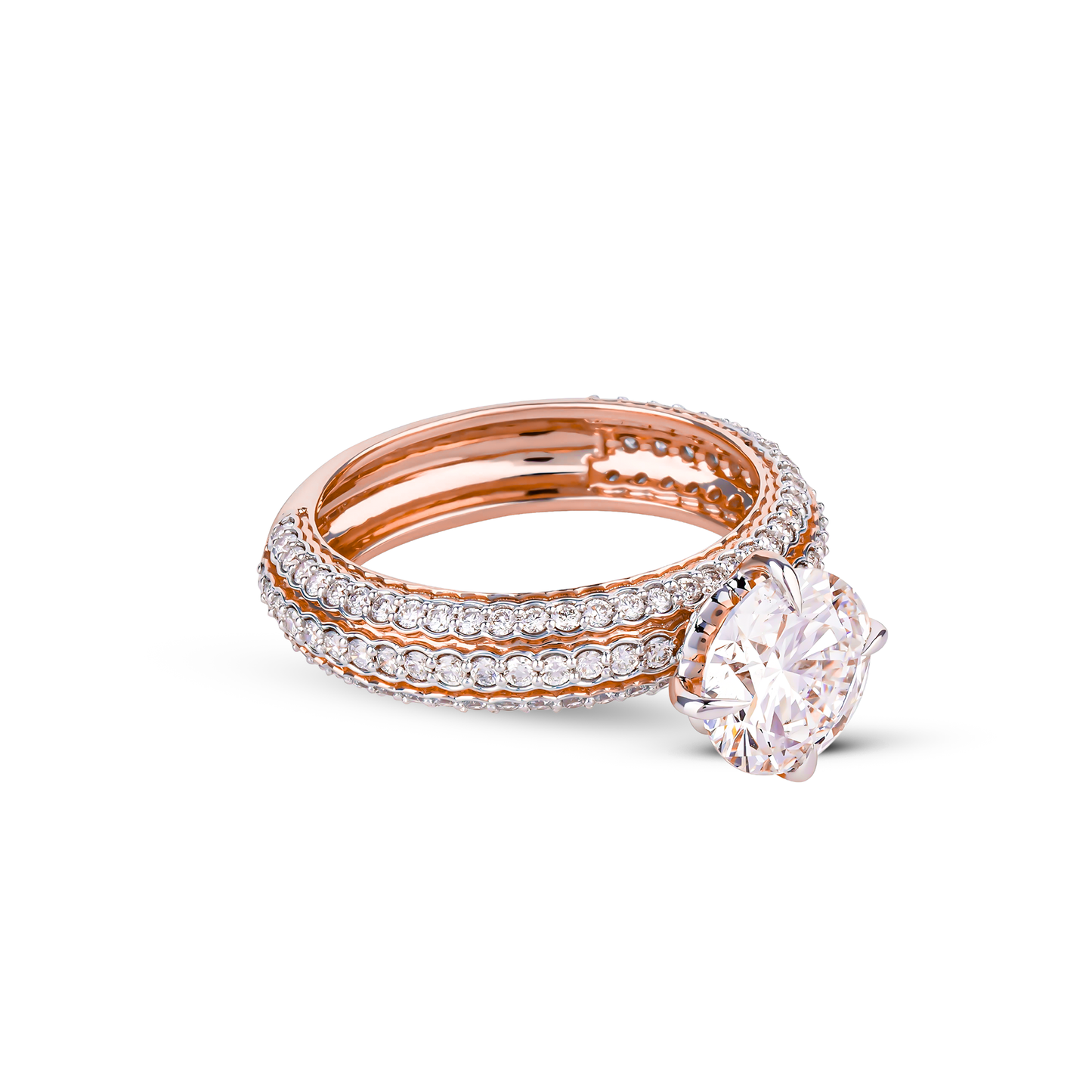 Diamond Ring 14kt Rose Gold